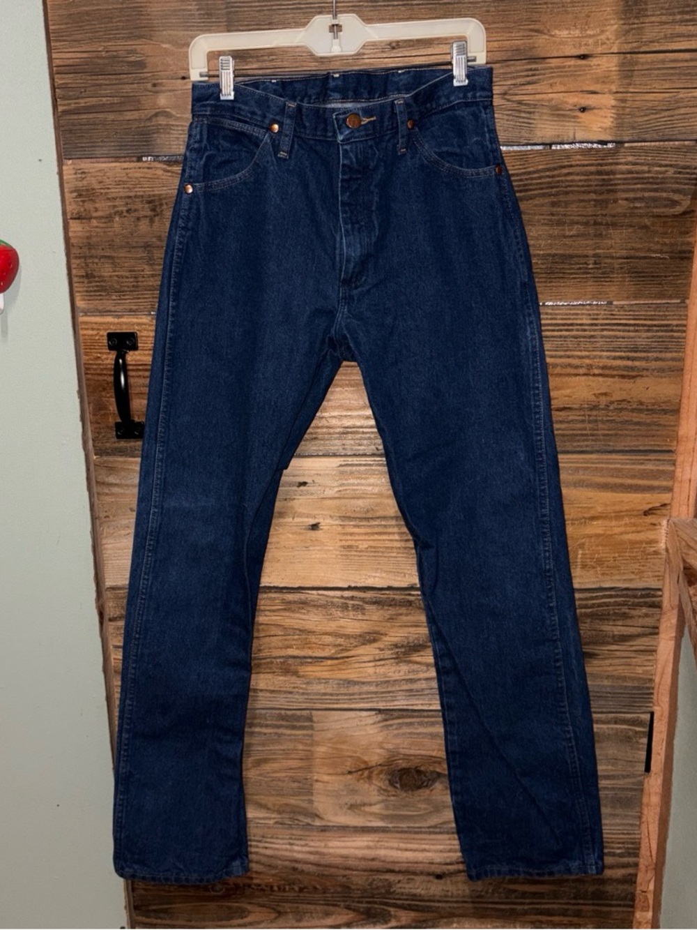 Wrangler Men's Dark Blue Straight Jeans